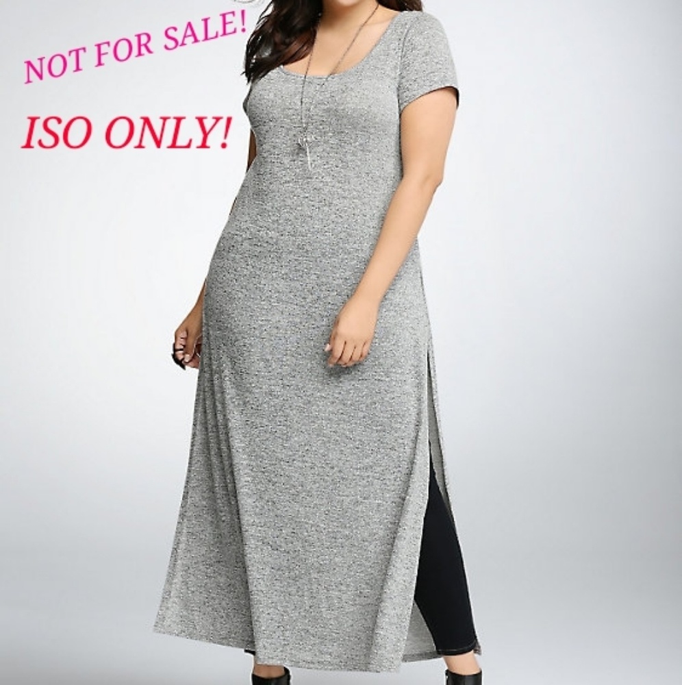 ISO TORRID Sz 4 or 5 SIDE SLIT MAXI SWEATER DRESS